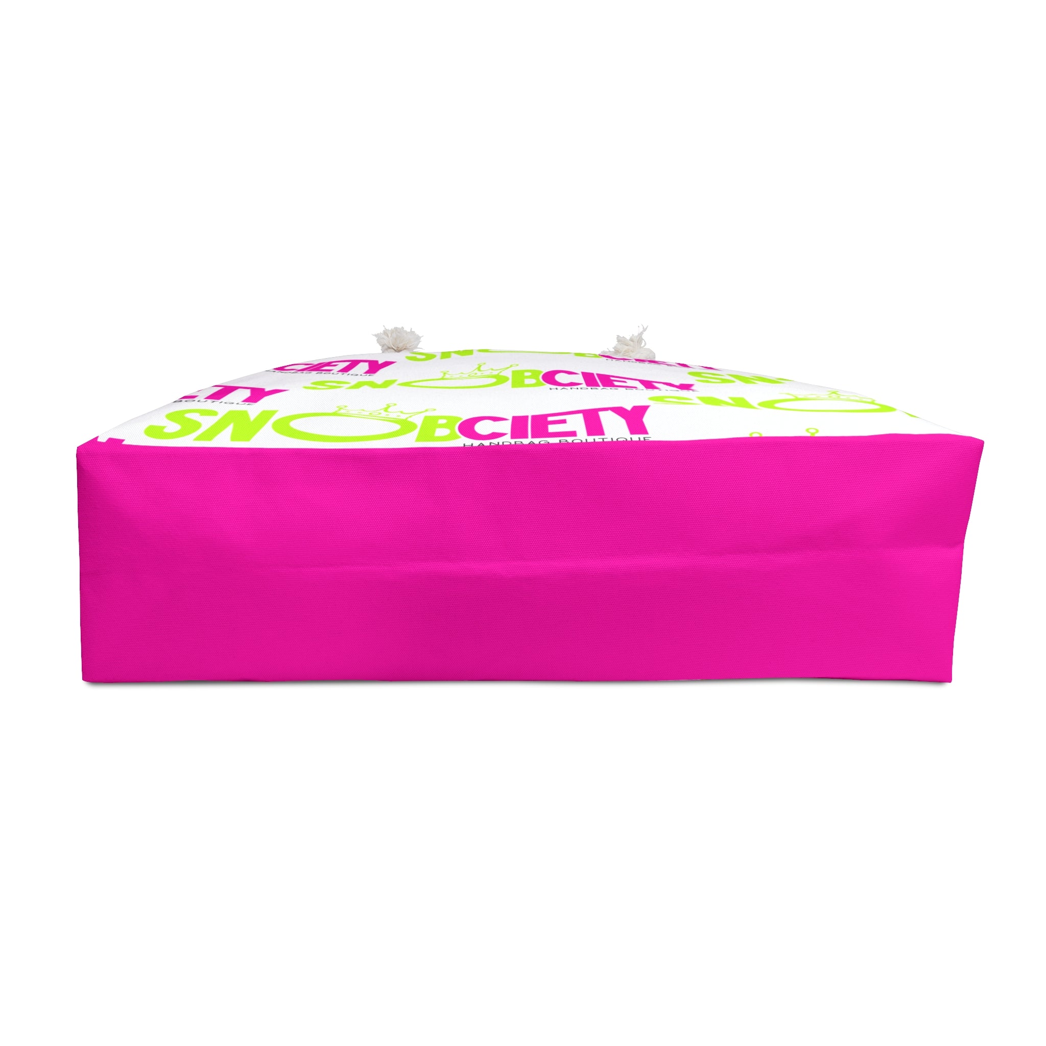 SnobCiety Repeat Weekender Bag | White & Pink